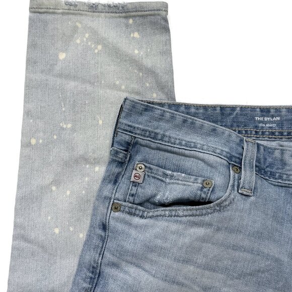 AG Adriano Goldschmied Dylan Jeans Mens 34 x 33 Slim Skinny Stretch Blue USA - Picture 5 of 12
